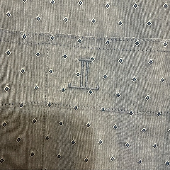 Lucchese Men’s Long Sleeve Button-Down Shirt Size L Gray Geometric Western Style - Picture 6 of 7